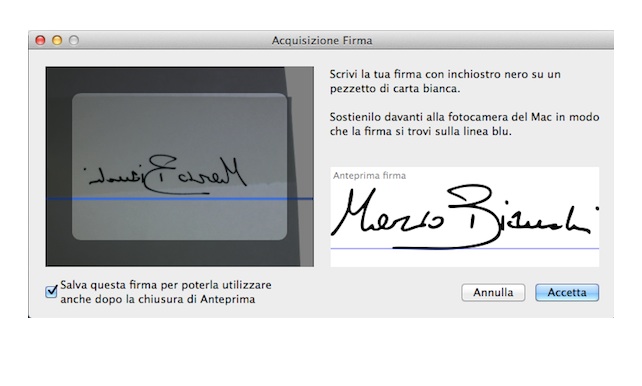 Firma dei documenti in PDF con Anteprima