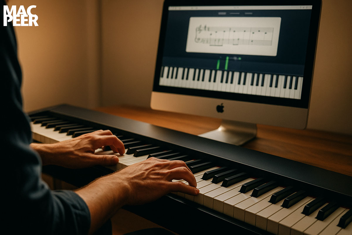 Studiare il pianoforte con il Mac