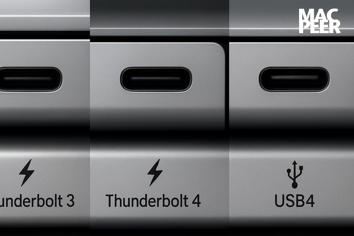 Thunderbolt 3, Thunderbolt 4 e USB4. Connettività ad alte prestazioni per il tuo Mac