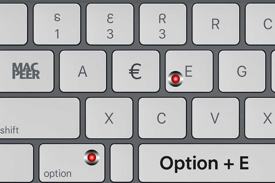 Il simbolo dell’euro (€) sulla tastiera del Mac