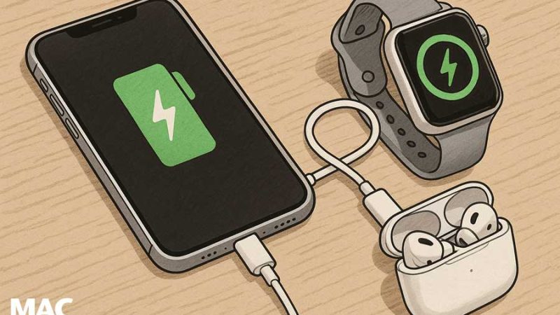 Come usare l’iPhone per ricaricare Apple Watch o AirPods