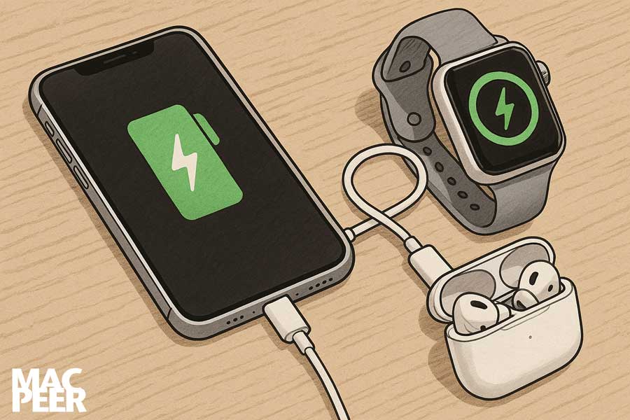 Come usare l’iPhone per ricaricare Apple Watch o AirPods