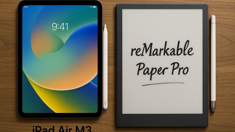 Due modi opposti di prendere appunti: iPad Air M3 contro reMarkable Paper Pro