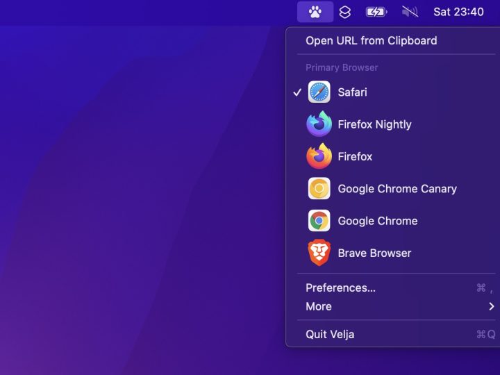 Velja. Gestire come vengono aperti i link esterni sul Mac