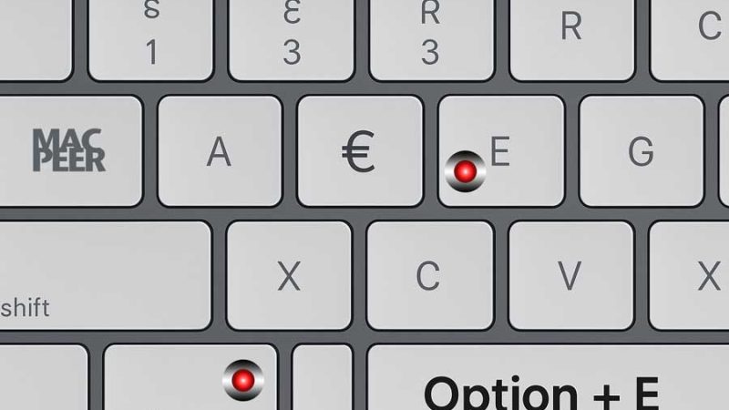 Il simbolo dell’euro (€) sulla tastiera del Mac Il simbolo dell’euro (€) sulla tastiera del Mac