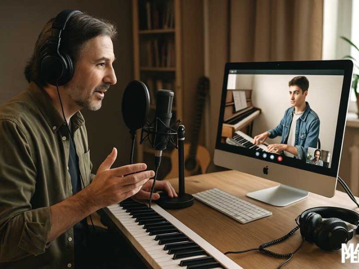 Insegnare musica online con il Mac: una classe virtuale che suona dal vivo
