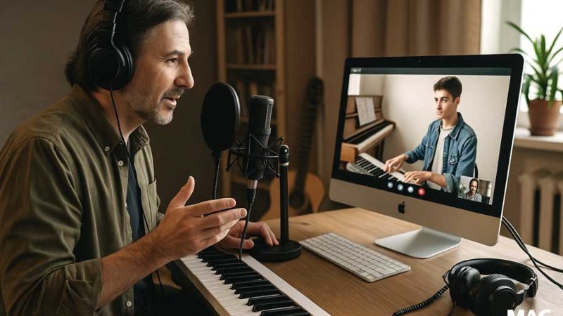 Insegnare musica online con il Mac: una classe virtuale che suona dal vivo Insegnare musica online con il Mac: una classe virtuale che suona dal vivo