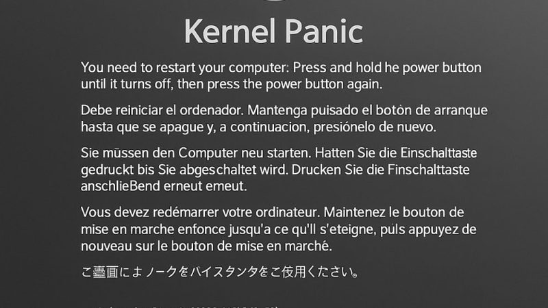 Che fine ha fatto il Kernel Panic? Esiste ancora su macOS?