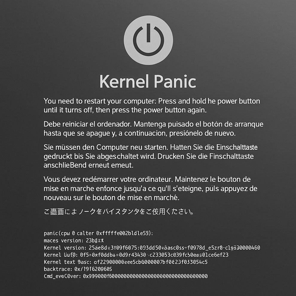 KERNEL PANIC SU MAC