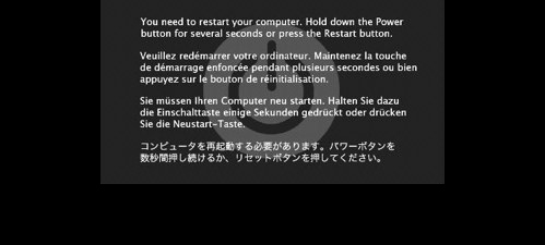 Messaggio d’errore: “Devi riavviare il Mac”