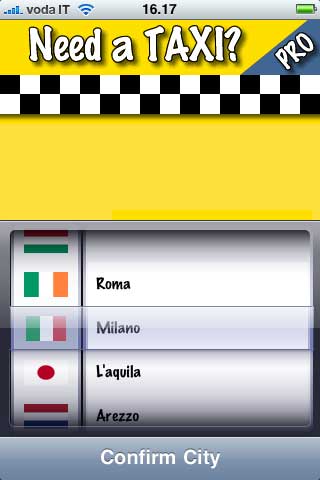 Seleziona la città in cui ti trovi.