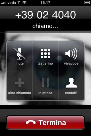Facendo tap sul servizio taxi prescelto, si chiama direttamente il taxi.