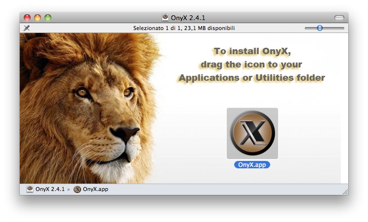 Installare Onyx