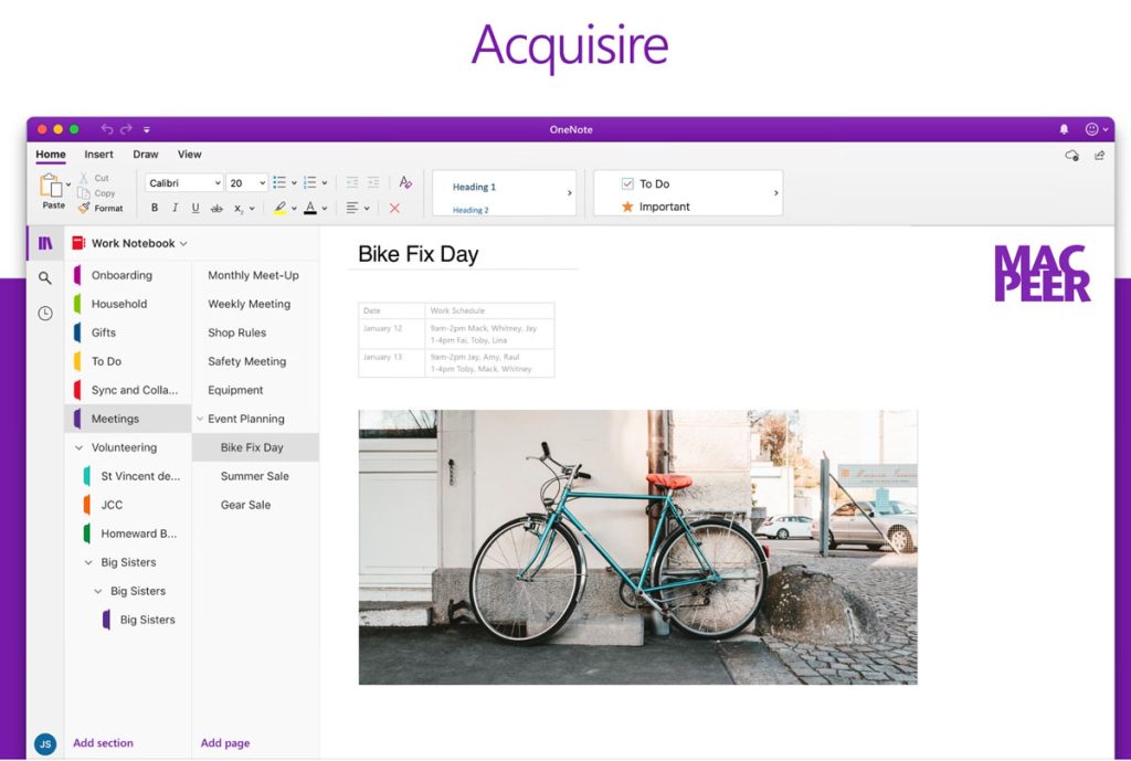 Microsoft OneNote per Mac