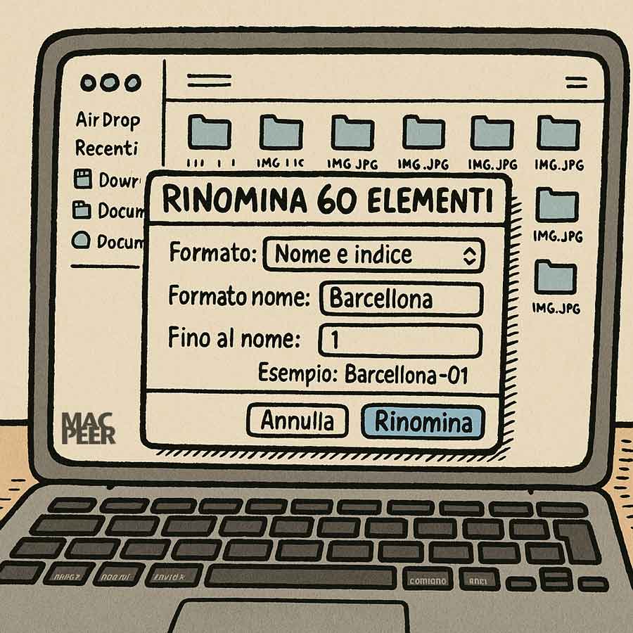 Rinominare più file in un colpo solo su macOS Sequoia
