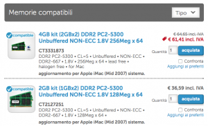 RAM compatibile Crucial