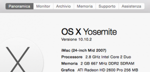 Info su questo Mac