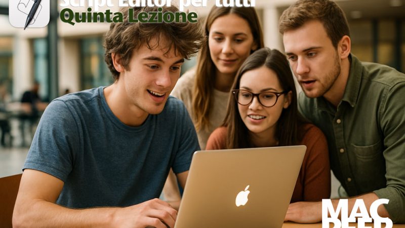 Leggere un file di testo e mostrarne il contenuto. Script Editor – Lezione 5