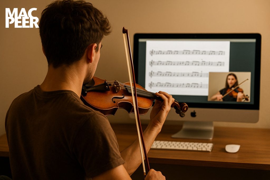 Studiare il violino con il Mac