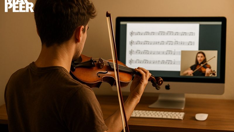 Studiare il violino con il Mac