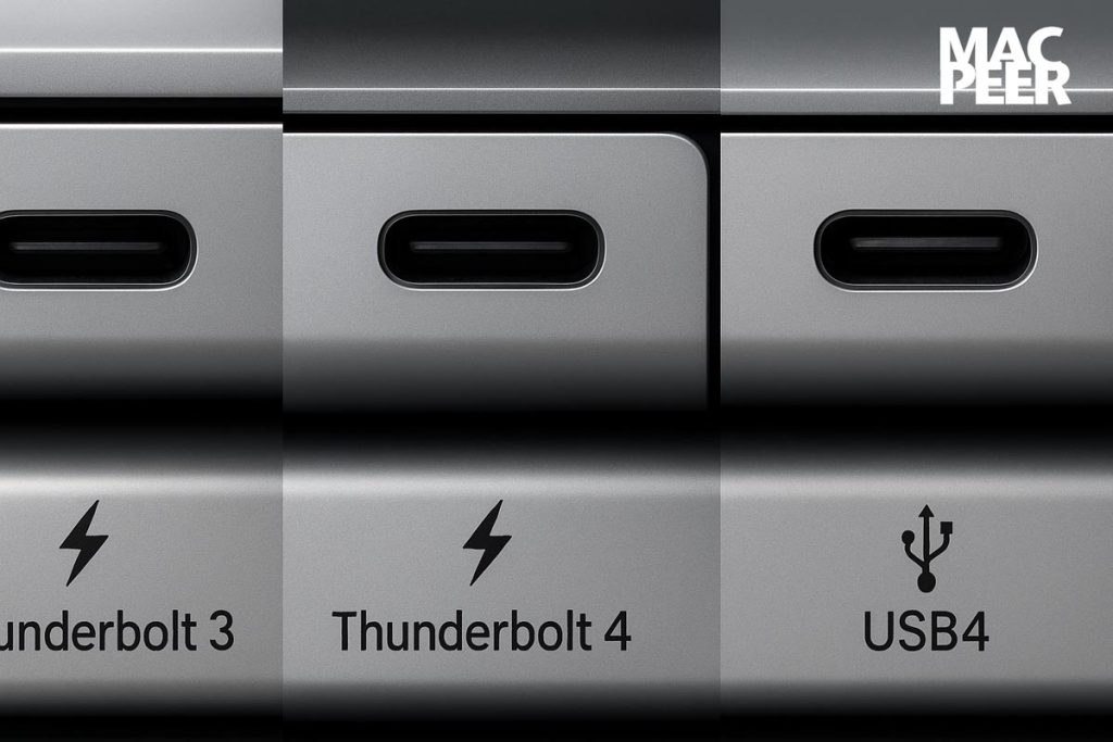 Thunderbolt 3, Thunderbolt 4 e USB4. Connettività ad alte prestazioni per il tuo Mac