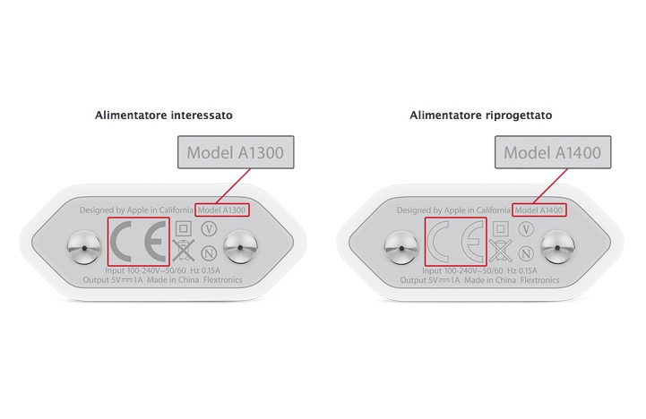 Programma di sostituzione dell’alimentatore USB Apple europeo da 5W