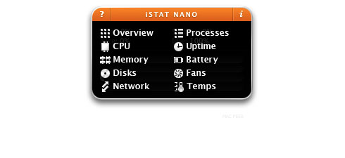 iStat NANO, widget per Dashboard