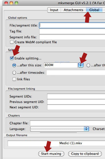 Suddividere un video MKV con il Mac