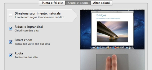 Lion e scroll del mouse
