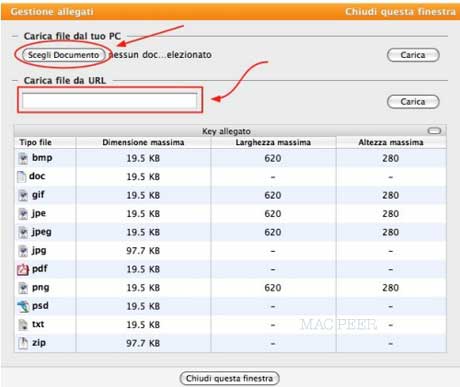 Inserire immagini sul forum